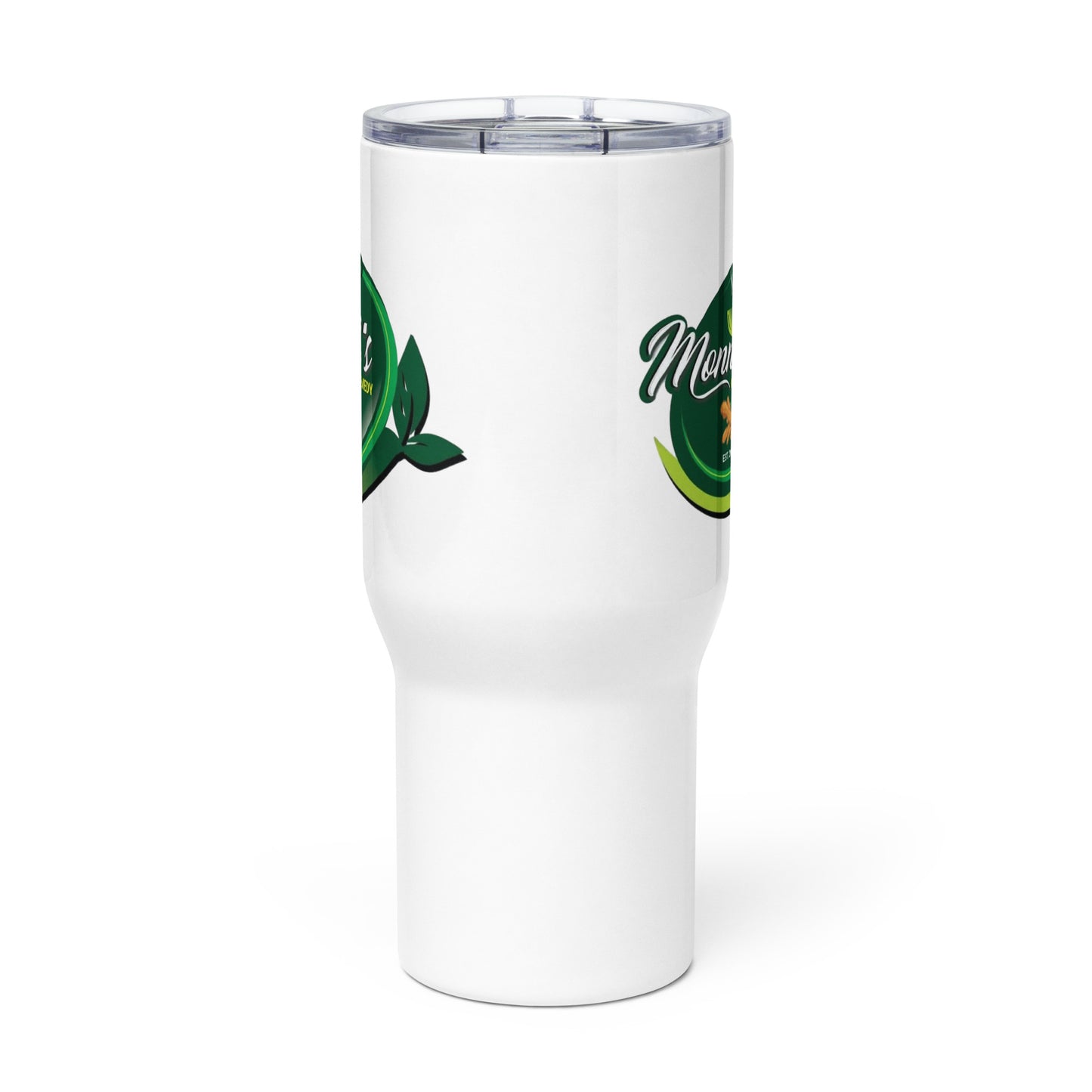 Monneh's Remedy Travel Mug with a handle