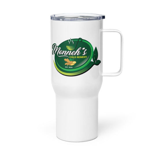 Monneh's Remedy Travel Mug with a handle